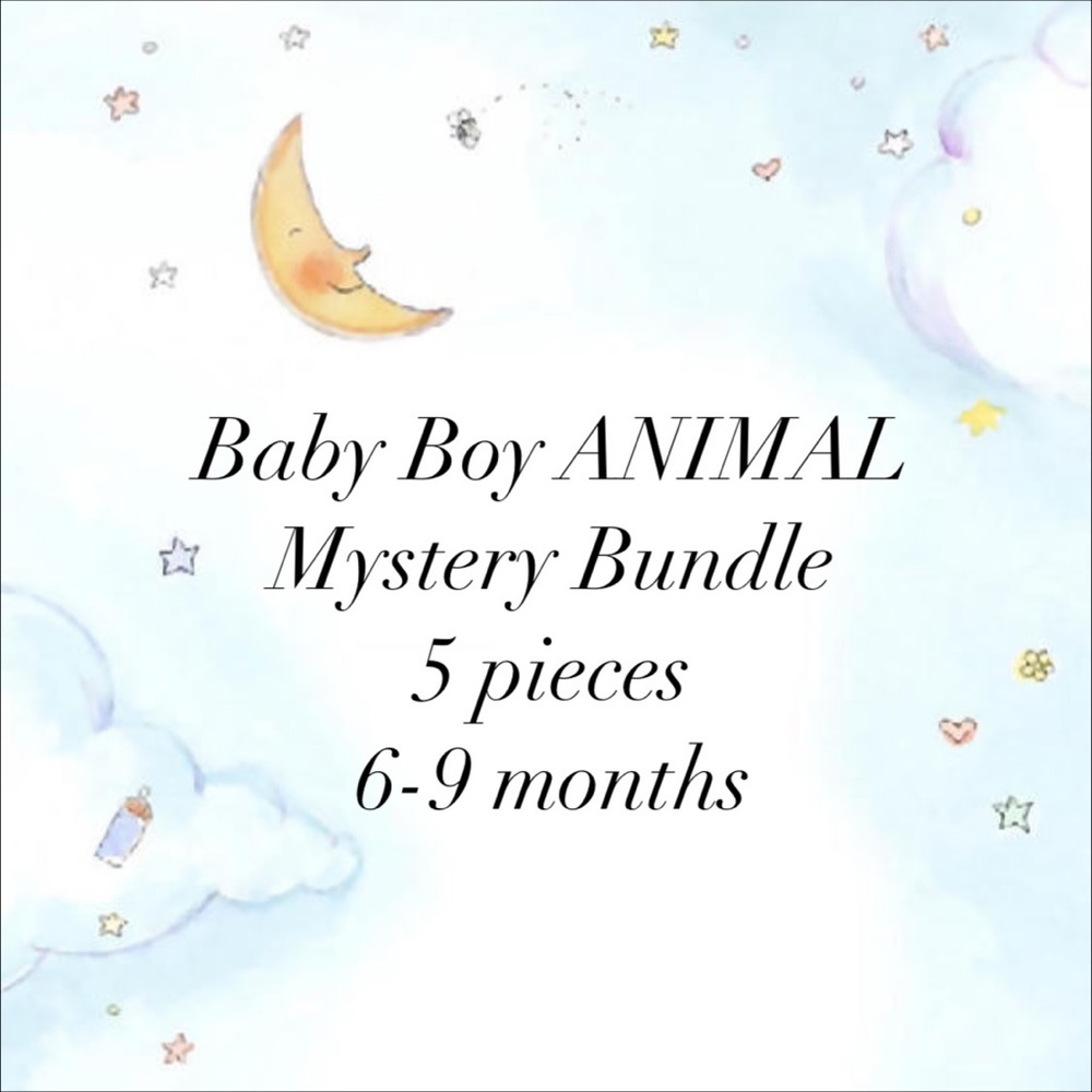 Baby Boy Animal Mystery Bundle Size 6-9 Months